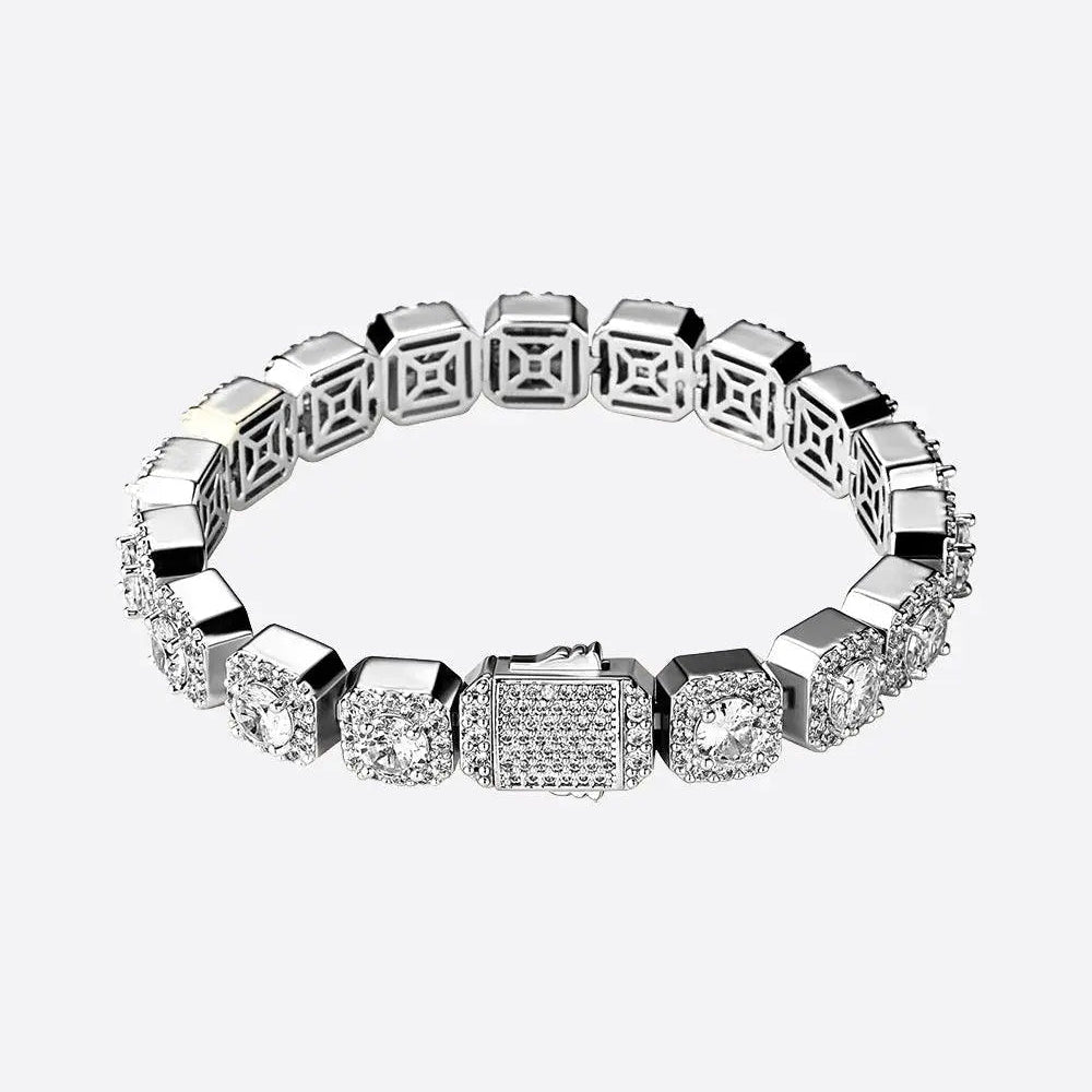 The FrostWorld® Diamond Cluster Link Bracelet