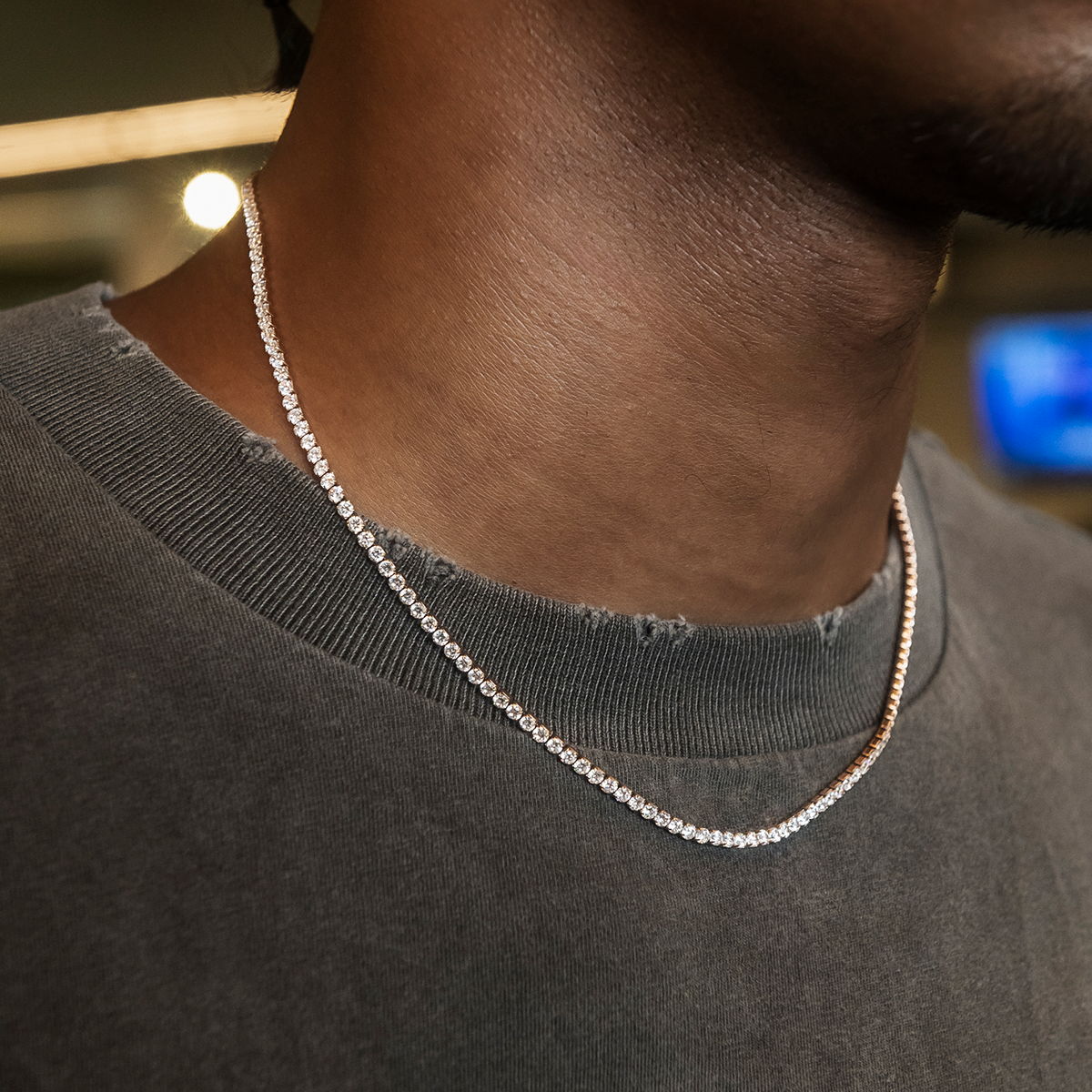 FrostWorld® Mens 18" Tennis Chain