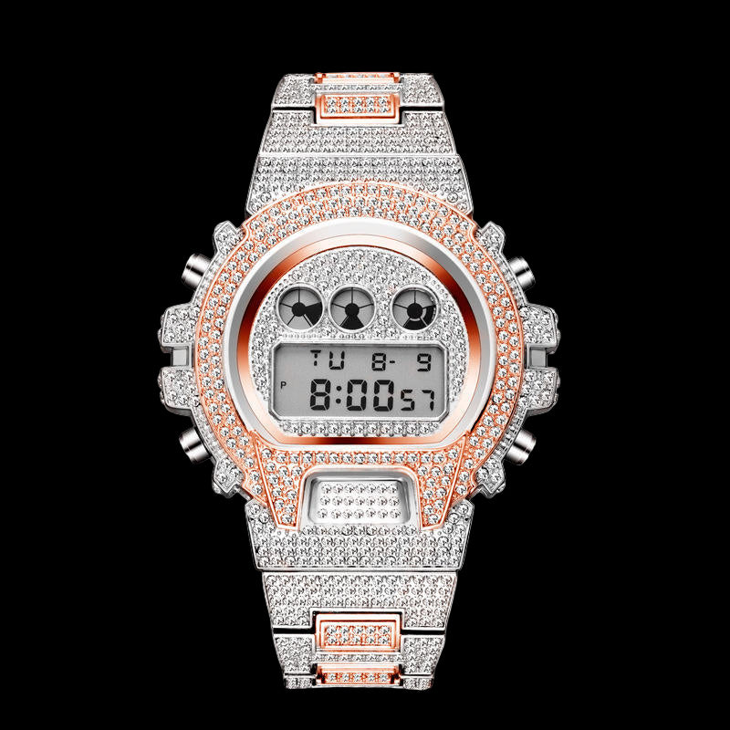 FrostWorld® Iced Out Glacier Shock Watch